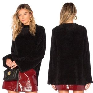 Revolve x L’Academie black fuzzy sweater